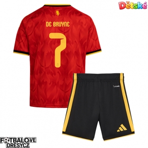 Belgie Kevin De Bruyne #7 Dětské Domácí dres komplet MS 2026 Krátký Rukáv (+ trenýrky)